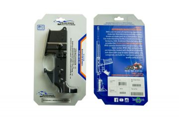 Receiver, Lower, AM-15, Open, Semi-Auto, Multi-Cal, Anodized Black, Punisher Skull Logo  [Retail Packaged]
