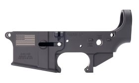 AM-15 Stripped Lower Receiver - No Logo with American Flag