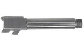 Barrel, Glock 19, Threaded 1/2-28, Gen 3, 9mm, 416R Stainless Steel, Polished